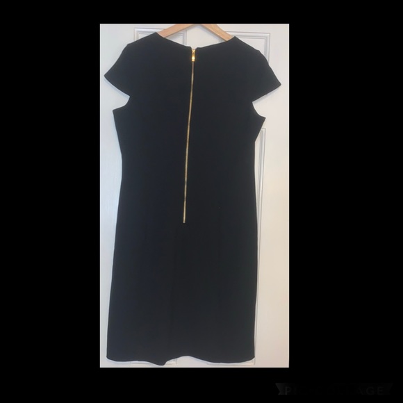 Liz Claiborne Sheath Dress Black with Spectrum Blue Purple - Picture 2 of 4